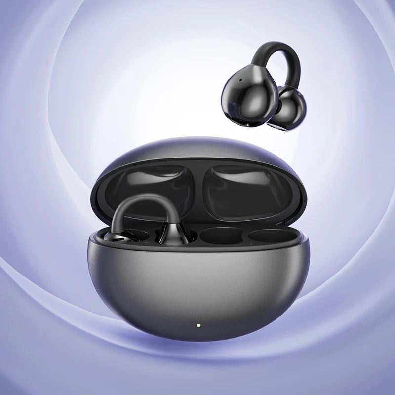 M91 Ear Clip Wireless Bluetooth Earphones Noise Cancelling Waterproof Sports Earphone with Mic for Android Ios Headphone